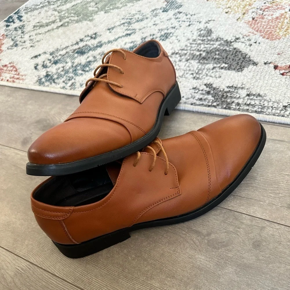 New Mio Marino Men's Chestnut Oxford Dress Shoes Size 10